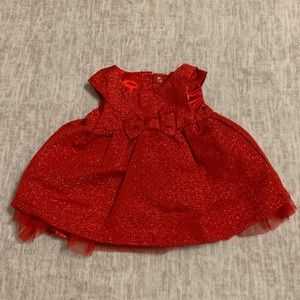 Cat & Jack Red Holiday Dress 0-3M